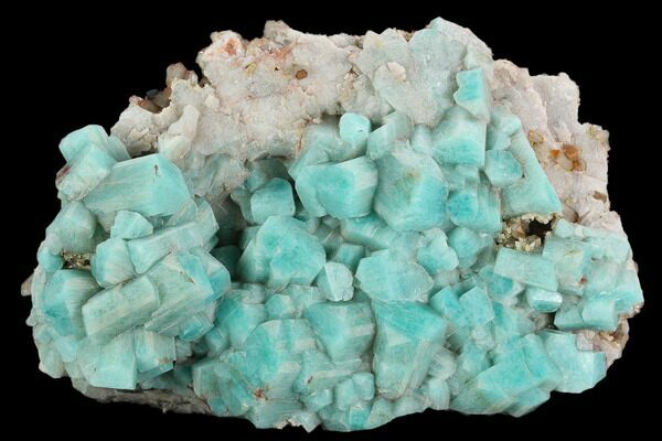 Amazonite crystals on quartz from the 10 Percenter Claim in Colorado